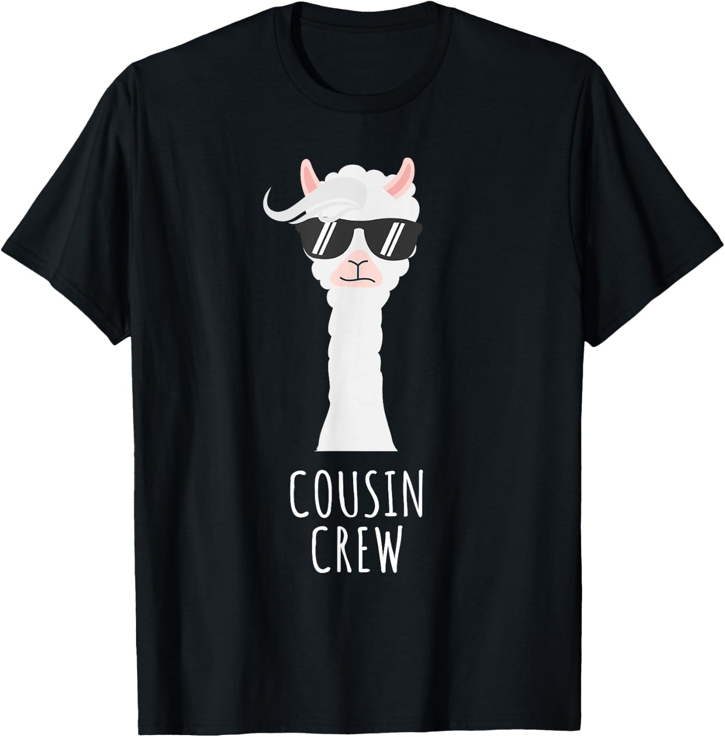 Cousin Crew Llama Shirts Funny No Prob Llama T-Shirt - T-Shirt | Black