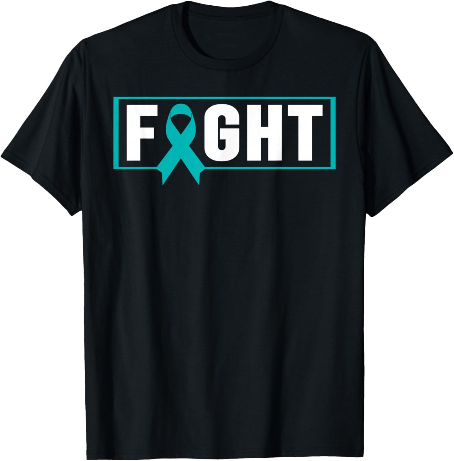 PTSD Awareness Shirt - Teal Ribbon Fight PTSD Awareness T-Shirt - T-Shirt | Black
