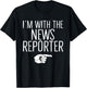 I'm With The News Reporter Matching Costume Halloween Party T-Shirt - T-Shirt | Black