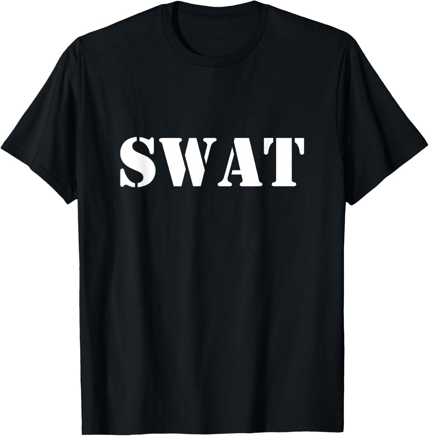 SWAT Team Fun Police Costume for Adults and Kids T-Shirt - T-Shirt | Black