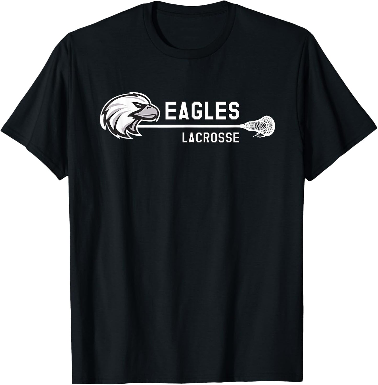 Franklin County Lacrosse Club Horizontal Eagle T-Shirt - T-Shirt | Black