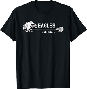 Franklin County Lacrosse Club Horizontal Eagle T-Shirt - T-Shirt | Black