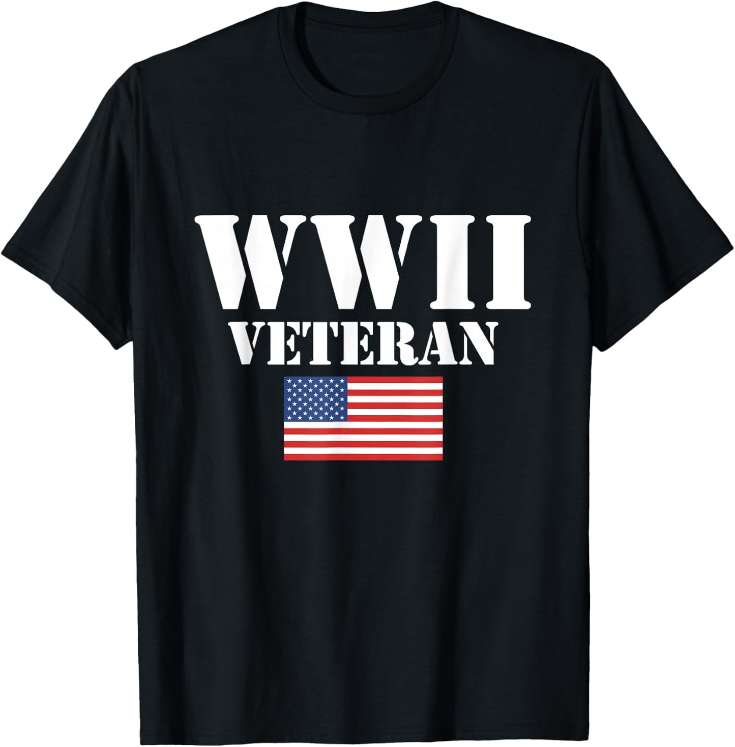American Patriot WWII Veteran Military World War 2 Veteran T-Shirt - T-Shirt | Black