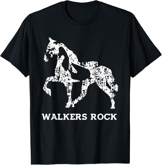 Walkers Rock - Tennessee Walking Horse Shirt T-Shirt - T-Shirt | Black