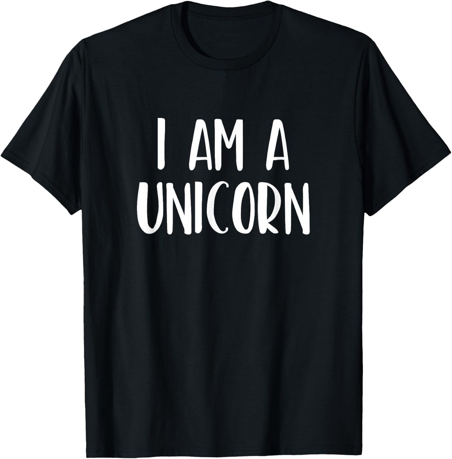 I Am A Unicorn Halloween I'm Simple Costume Easy Funny T-Shirt - T-Shirt | Black