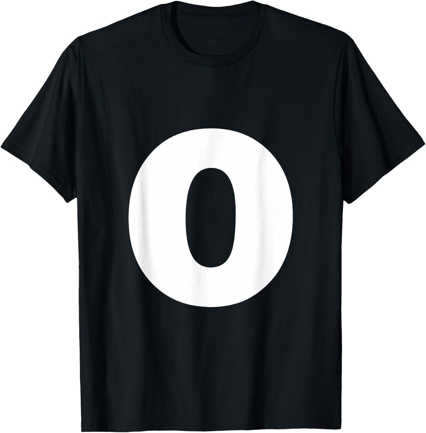 Letter O Capital Alphabet Monogram Initial T-Shirt - T-Shirt | Black