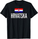 Croatia Soccer Football Jersey Vintage T-Shirt - T-Shirt | Black