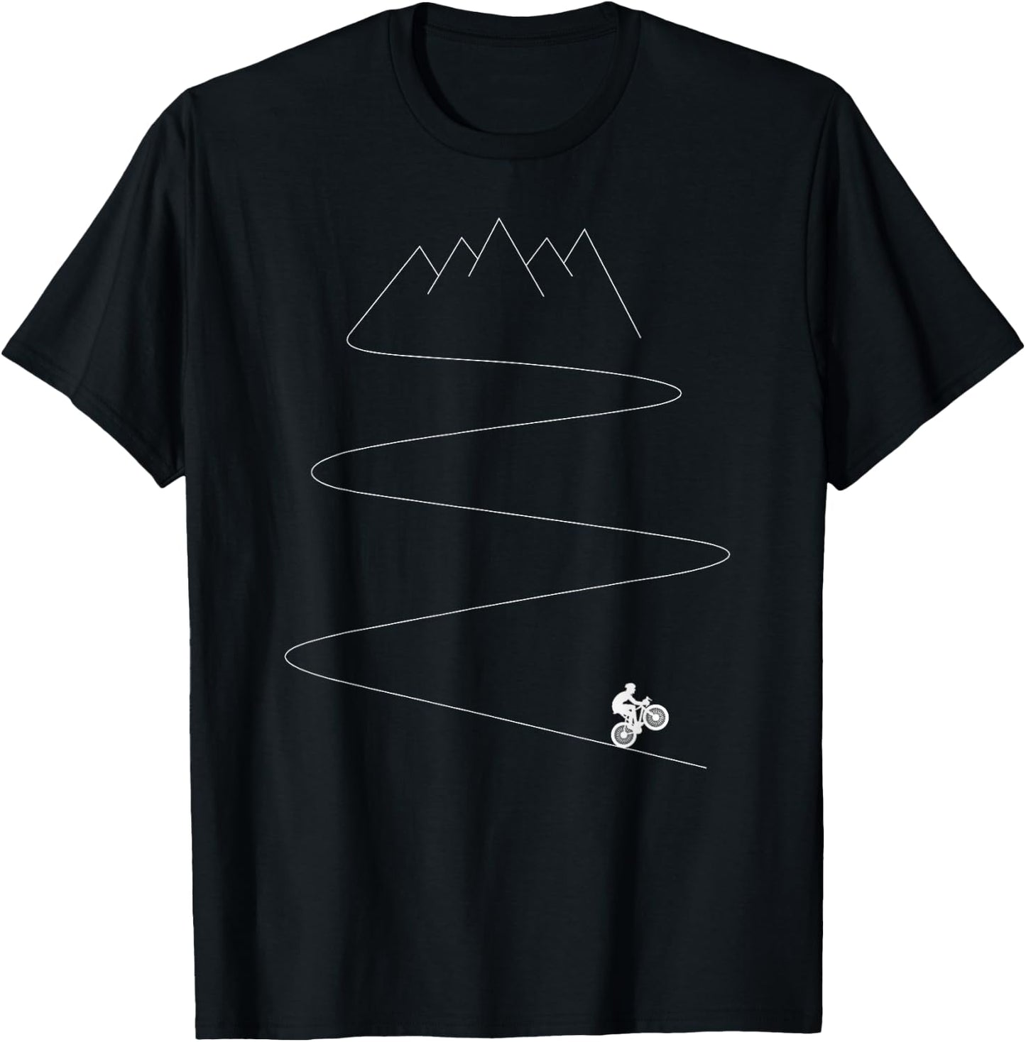 Mountain Bike Shirt Single Track Downhill Biking Biker Gift T-Shirt - T-Shirt | Black