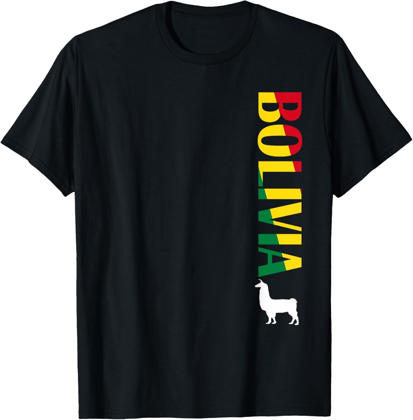Bolivia Shirt - Bolivian Llama Soccer Shirt Men Women Kids T-Shirt - T-Shirt | Black
