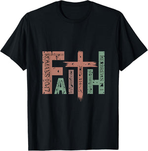 Bible Verses of Faith T-Shirt - T-Shirt | Black