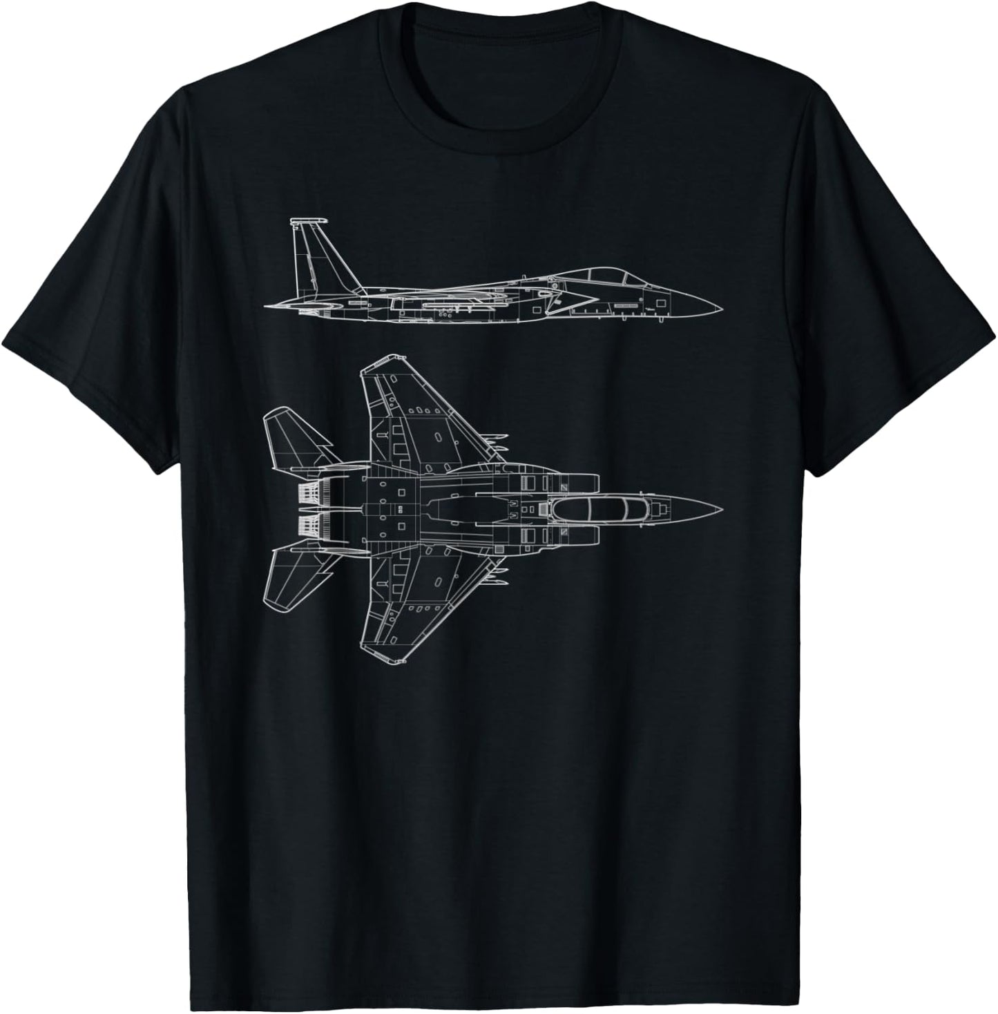 F-15 Eagle Strike Fighter Plane Jet T-Shirt - T-Shirt | Black