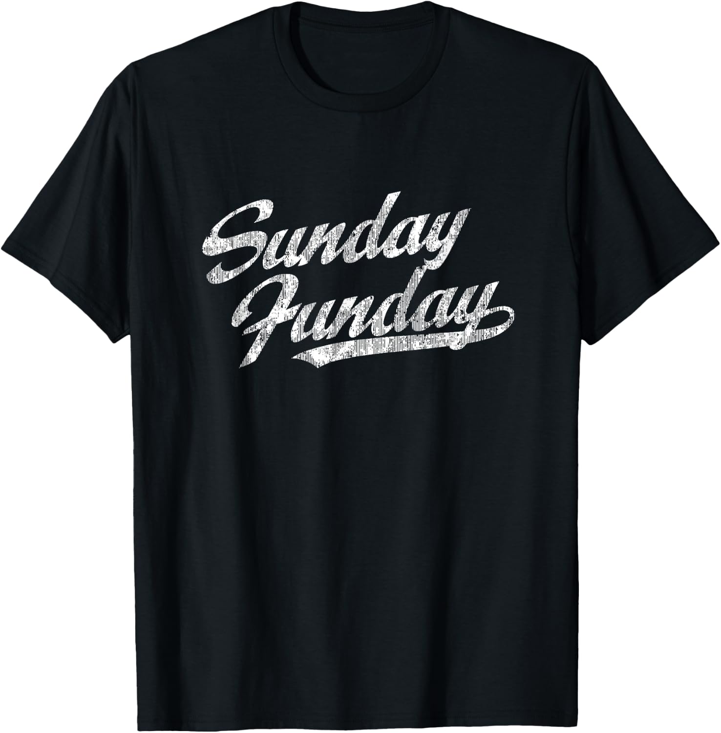 Sunday Funday Vintage Fun Day Sports Design T-Shirt - T-Shirt | Black