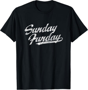 Sunday Funday Vintage Fun Day Sports Design T-Shirt - T-Shirt | Black