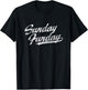 Sunday Funday Vintage Fun Day Sports Design T-Shirt - T-Shirt | Black