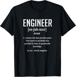 Precision Guesswork Engineer Wizard Magician T-Shirt - T-Shirt | Black