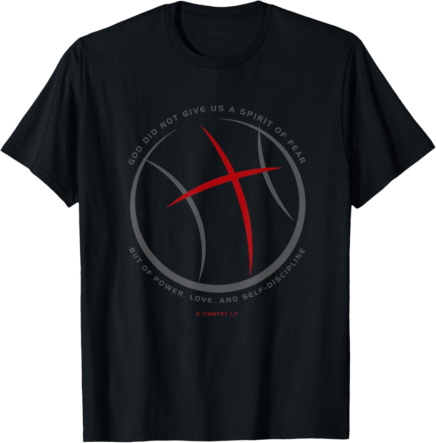 Christian Basketball Player Strength in God T-Shirt - T-Shirt | Black
