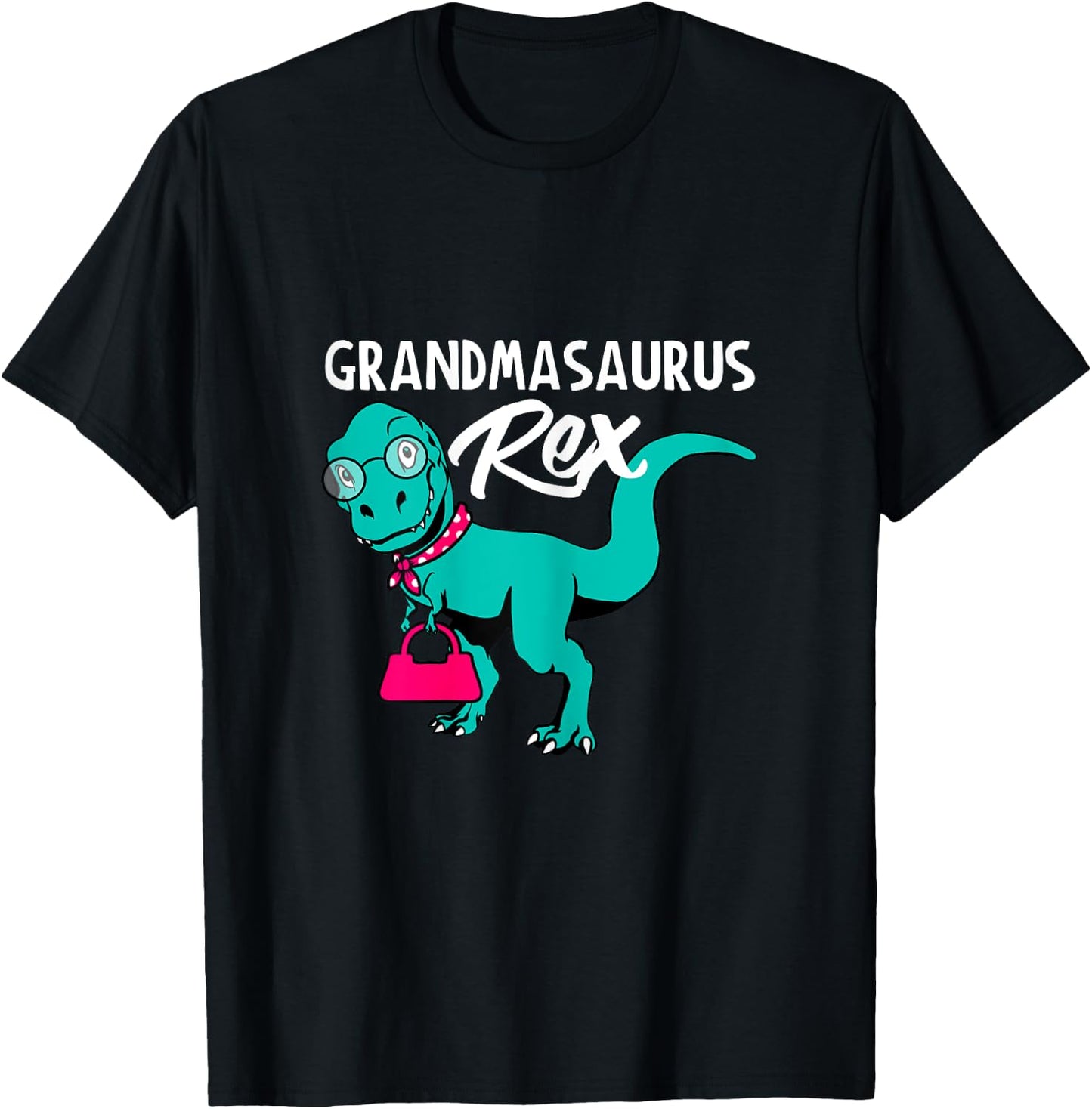 Grandmasaurus Rex T Shirt funny Dinosaur Grandma T-Shirt - T-Shirt | Black