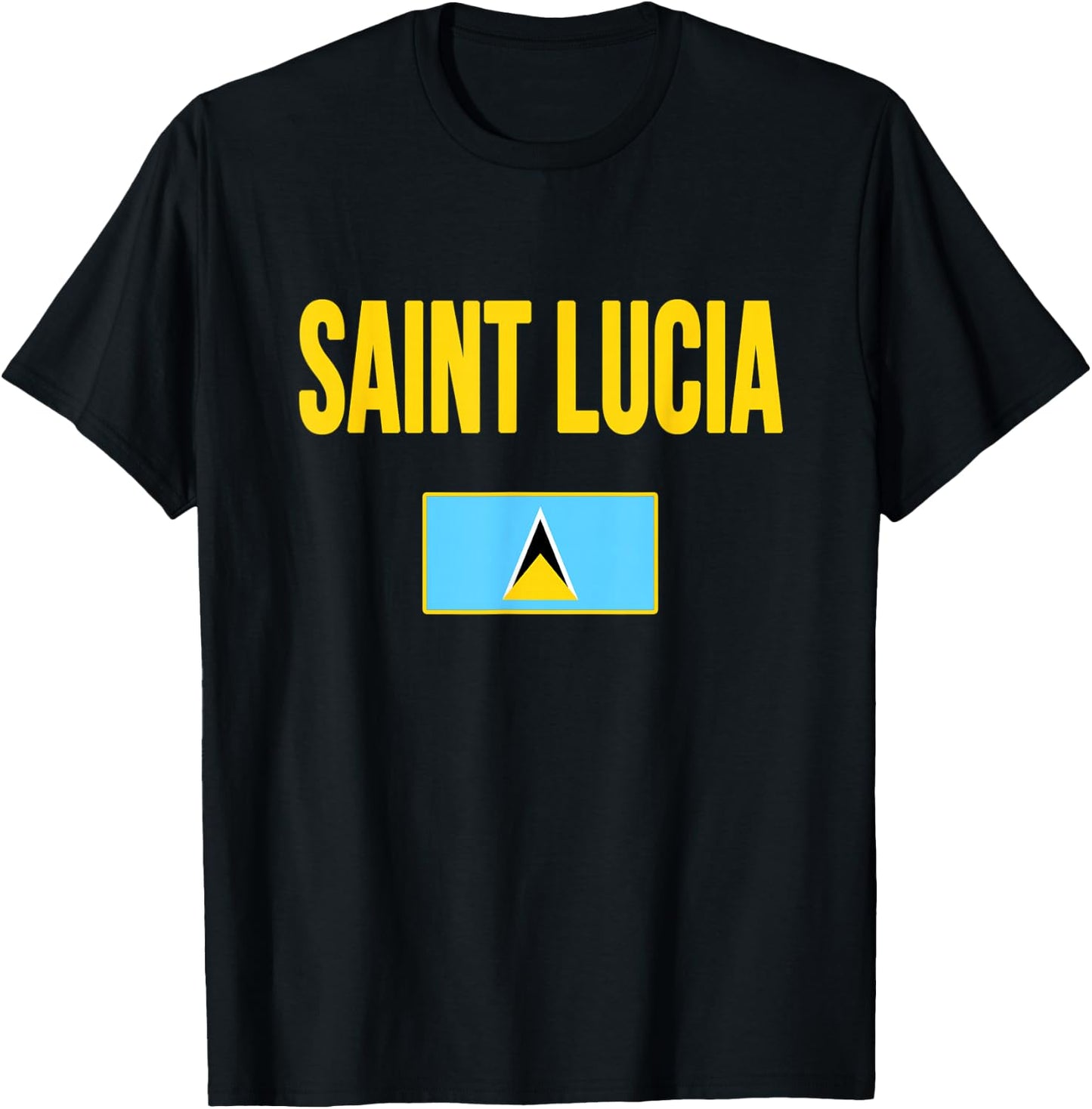 Saint Lucia Lucian Flag St Lucia T-Shirt - T-Shirt | Black