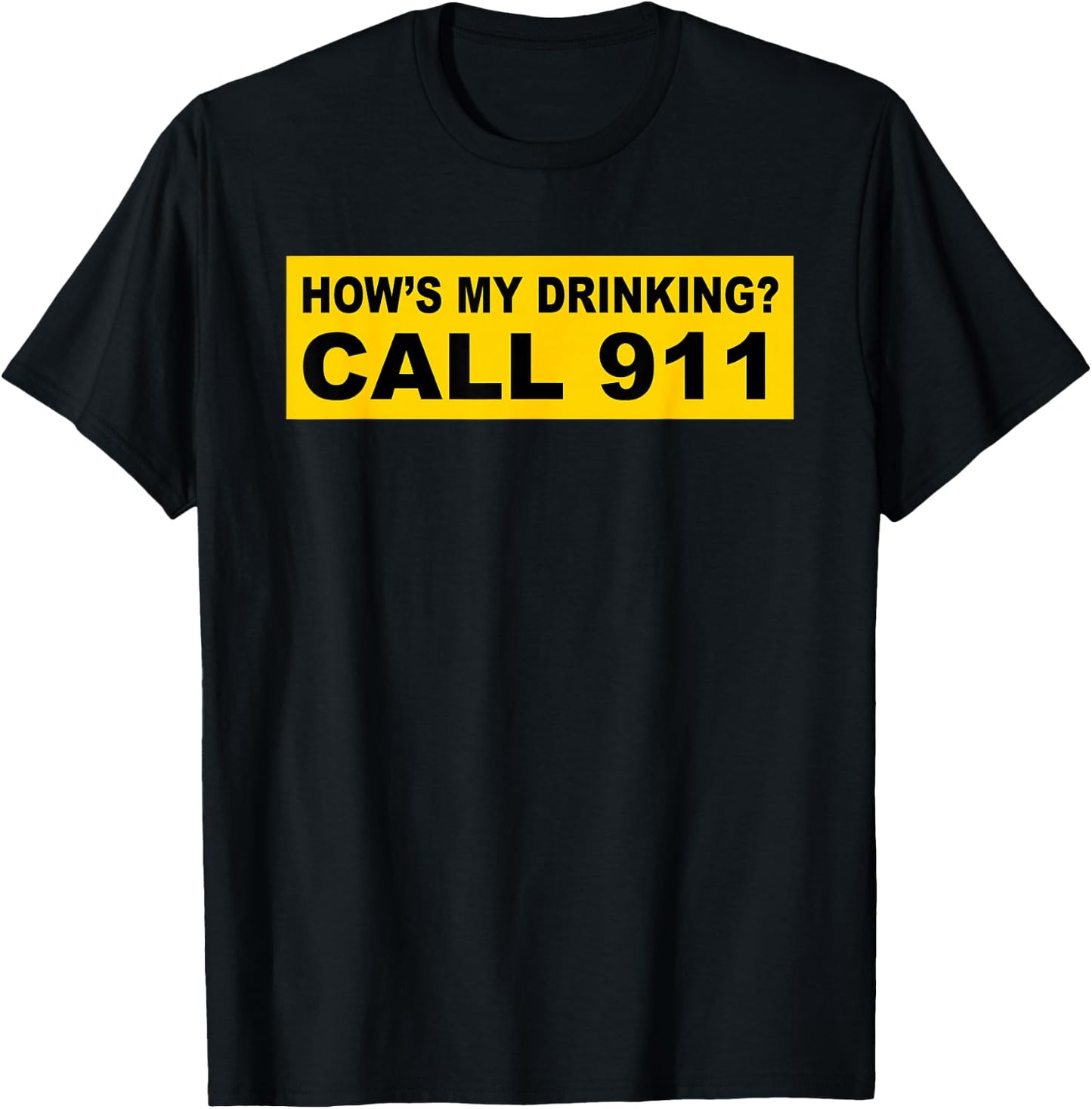 Funny Drinking 911 shirt T-Shirt - T-Shirt | Black