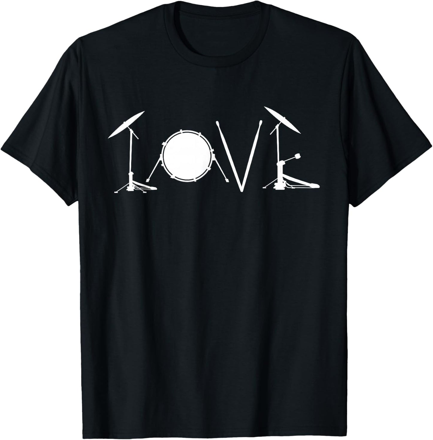 Drummers Drumming Gift Drum Love Drums Drummer T-Shirt - T-Shirt | Black