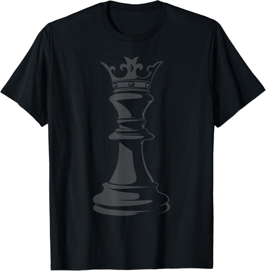Black Queen Chess Piece Costume Chess Lover Chess Club Retro T-Shirt - T-Shirt | Black