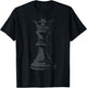 Black Queen Chess Piece Costume Chess Lover Chess Club Retro T-Shirt - T-Shirt | Black