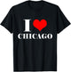 I Love Chicago T Shirt, I Heart Chicago Illinois Shirt T-Shirt - T-Shirt | Black