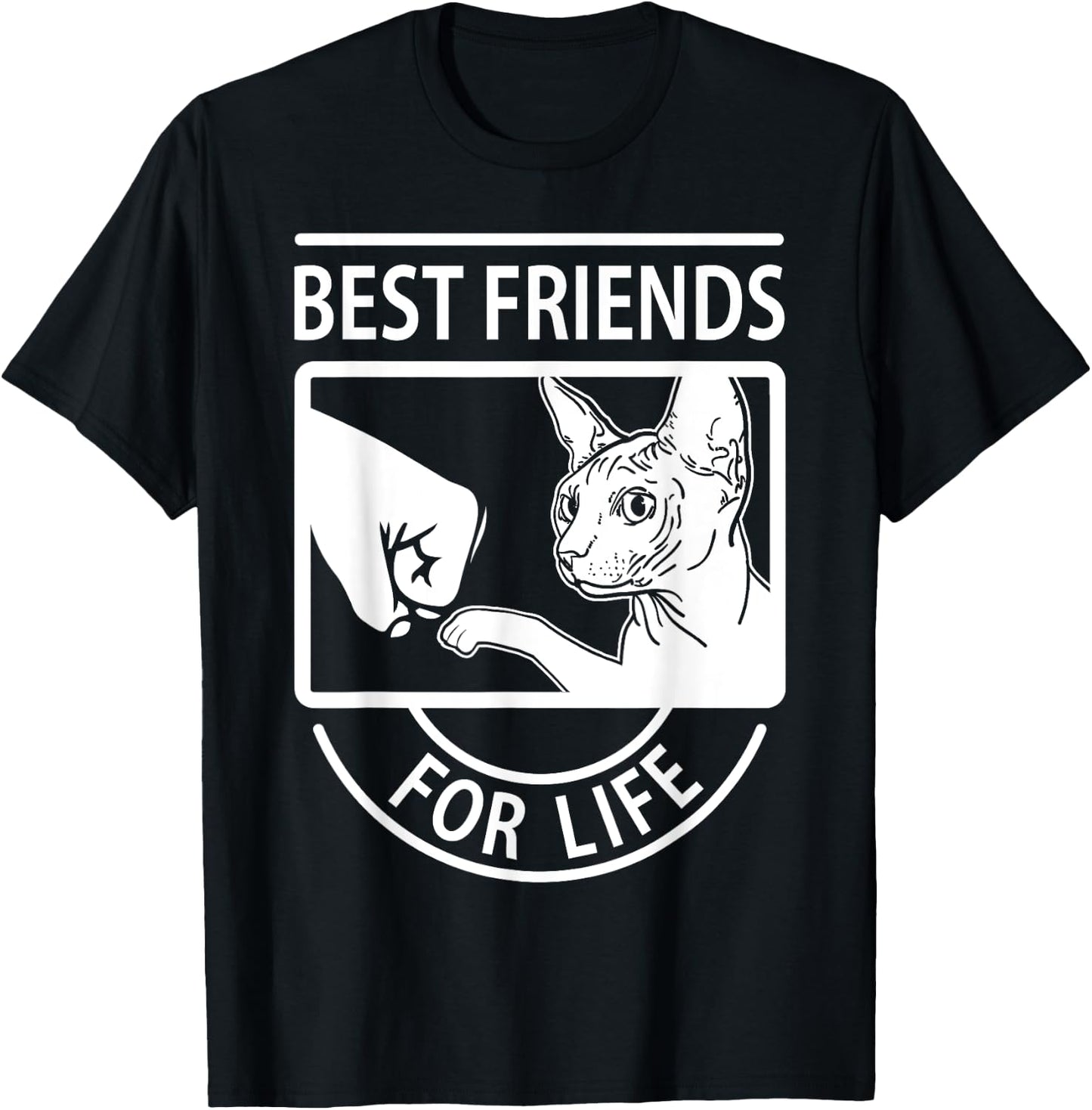 Sphynx Cat - Best Friends For Life Women Girls Kids T-Shirt - T-Shirt | Black