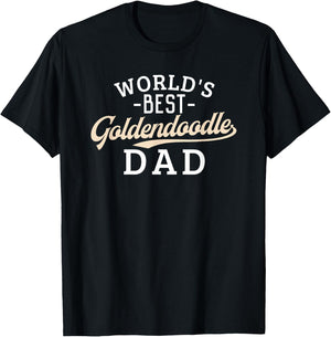 Goldendoodle Dad Shirt Funny Father's Day Dog World's Best Men Women Kids T-Shirt - T-Shirt | Black