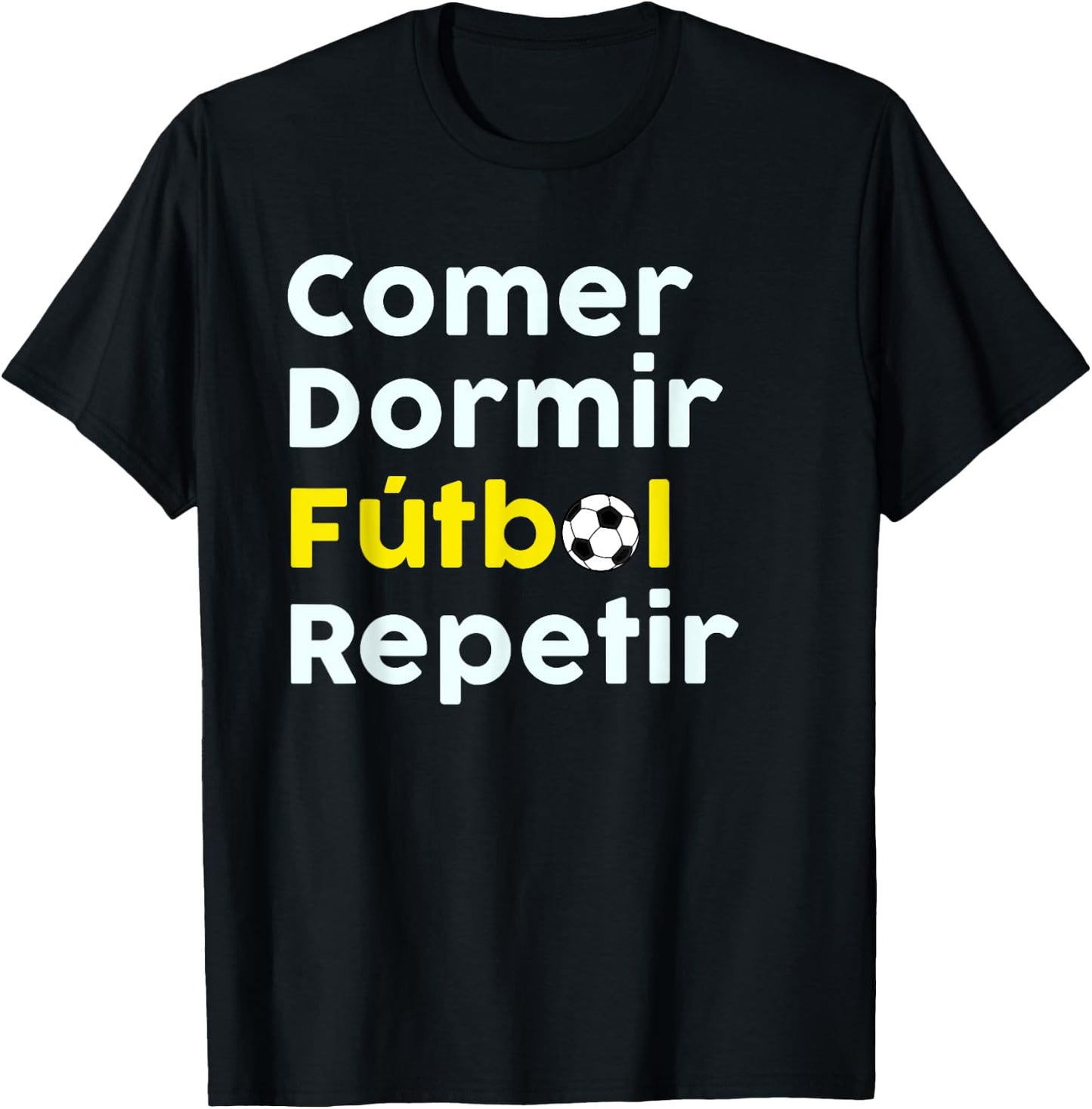 Camisa de Futbol | Soccer Shirt in Spanish T-Shirt - T-Shirt | Black