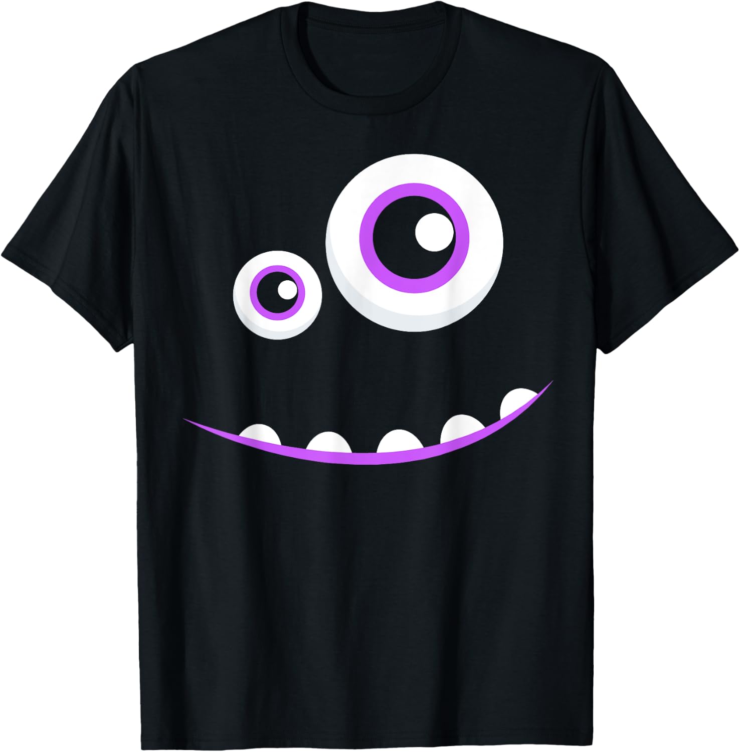 Cute Monster Face Shirt Halloween Group Costume Gift T-Shirt - T-Shirt | Black