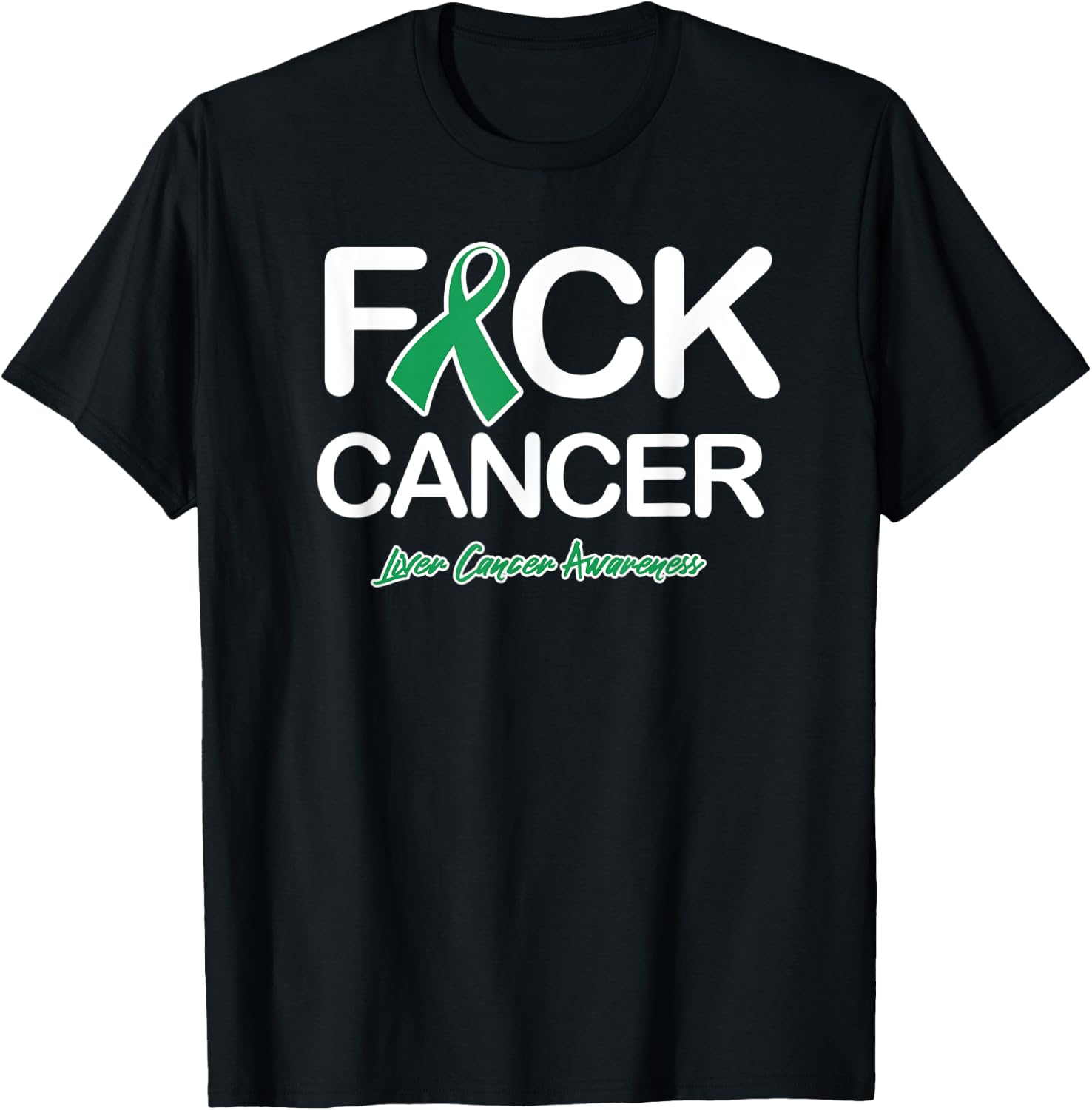 Liver Cancer Shirts Fck Cancer Liver Awareness Products T-Shirt - T-Shirt | Black