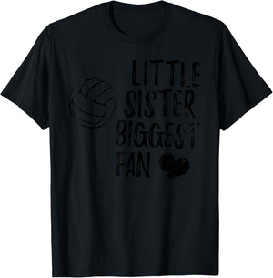 Volleyball Sister Shirt Team Vintage Gift Girls Boys T-Shirt - T-Shirt | Black