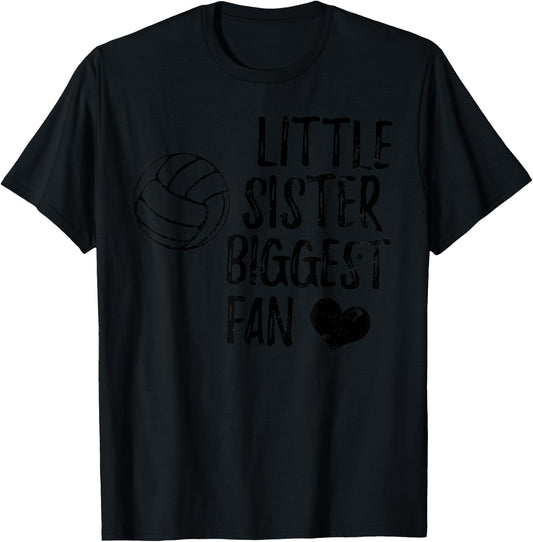 Volleyball Sister Shirt Team Vintage Gift Girls Boys T-Shirt - T-Shirt | Black