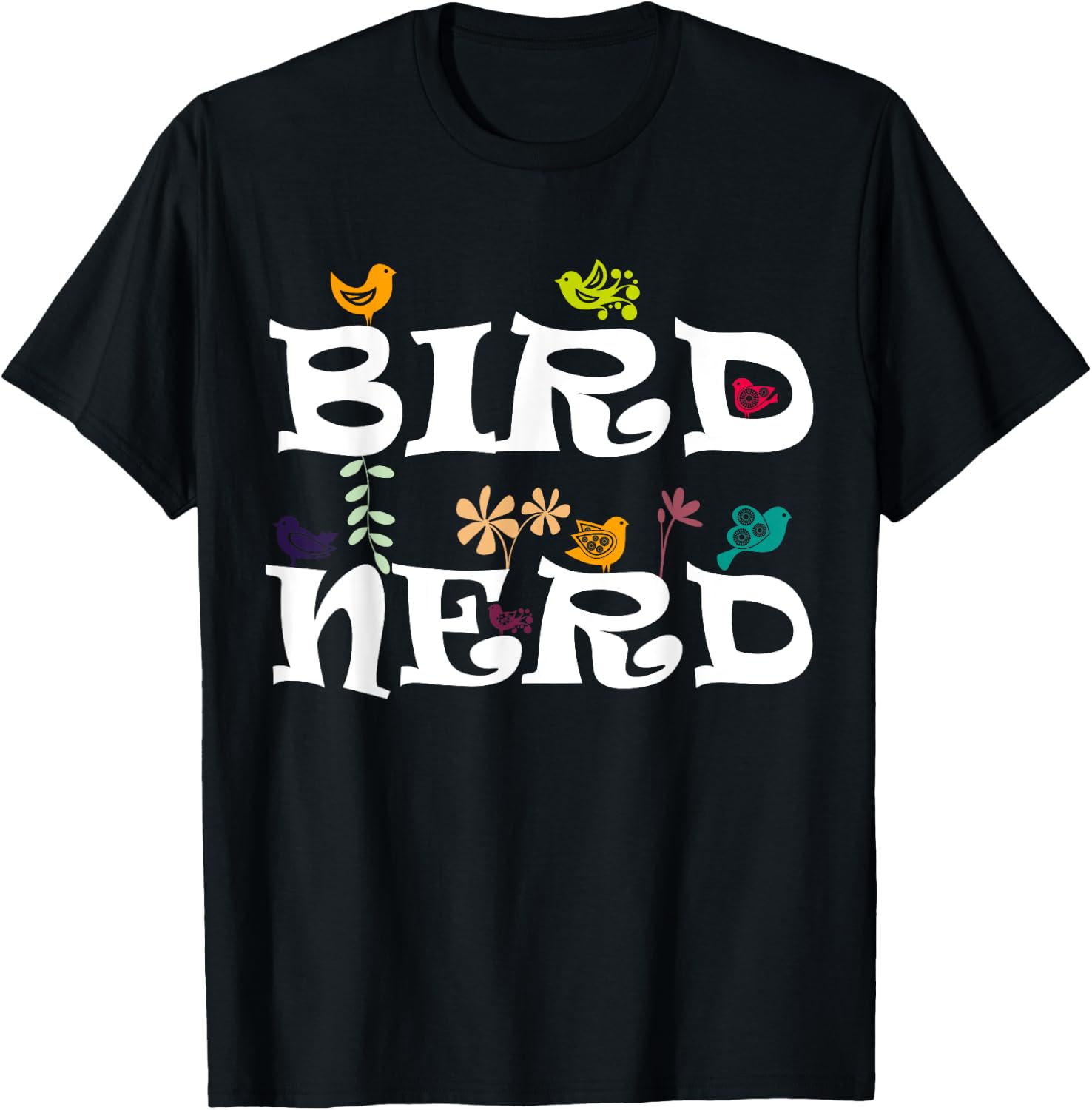Bird Nerd Shirt Ornithology Science Kids Birdwatcher T-Shirt - T-Shirt | Black