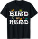 Bird Nerd Shirt Ornithology Science Kids Birdwatcher T-Shirt - T-Shirt | Black