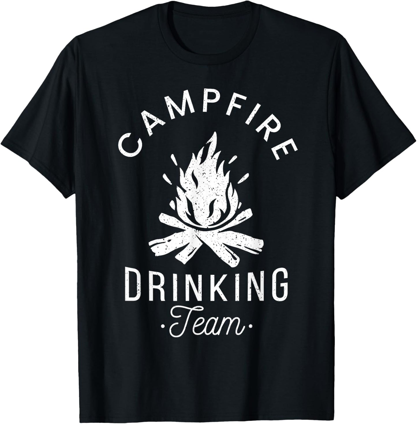 Campfire Drinking Team Camp Lovers Scout Camper T-Shirt - T-Shirt | Black