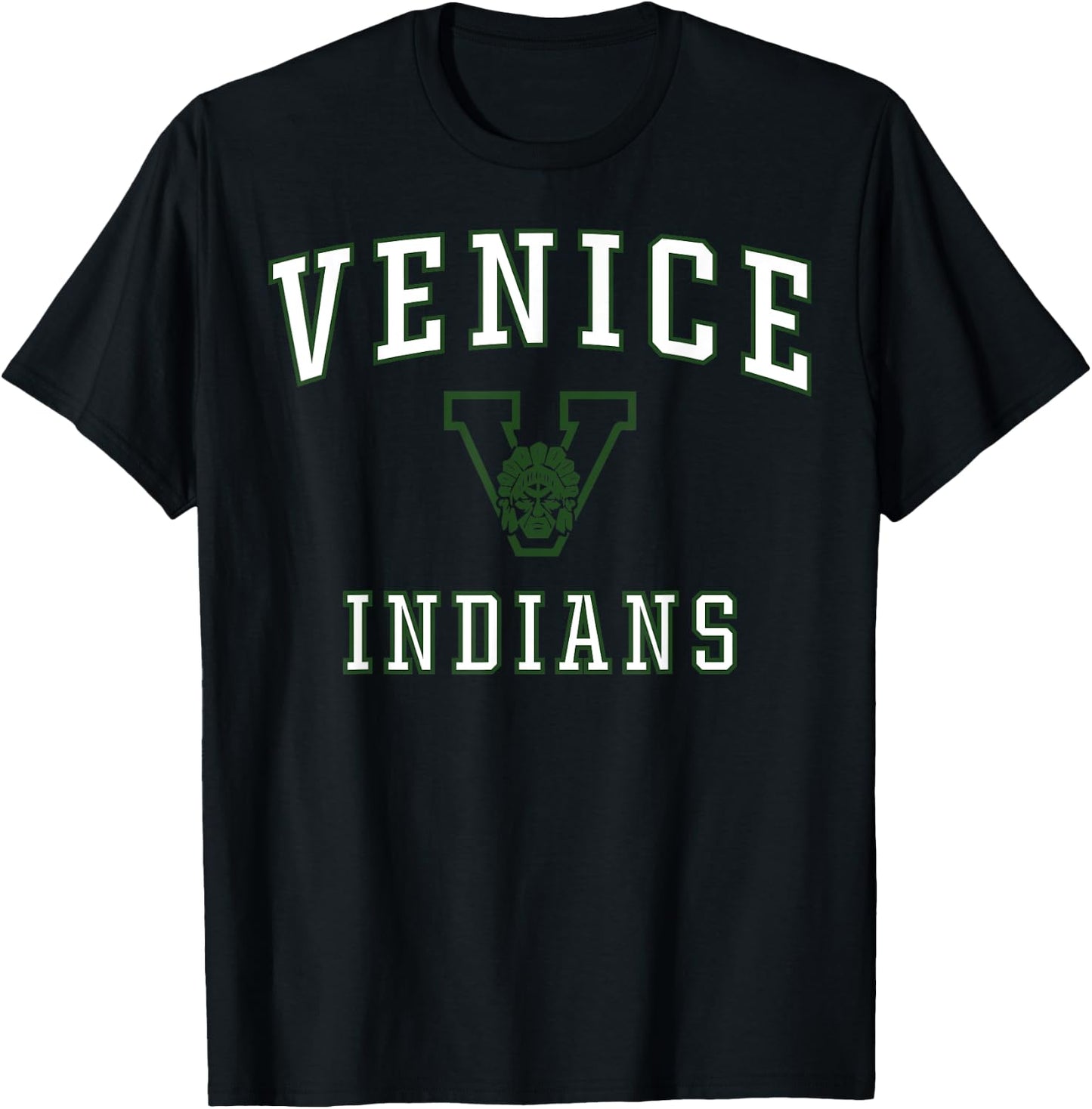 Venice High School Indians C1 T-Shirt - T-Shirt | Black