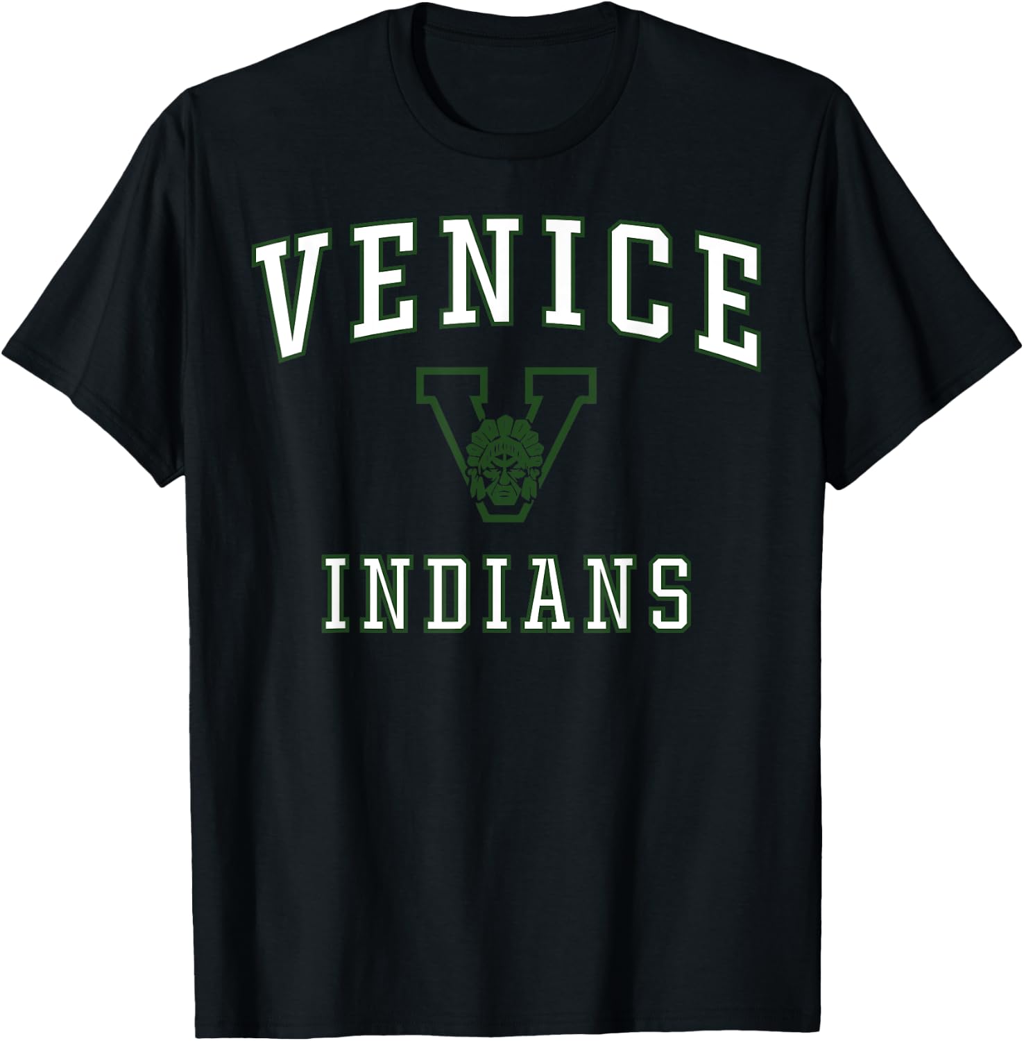 Venice High School Indians C1 T-Shirt - T-Shirt | Black