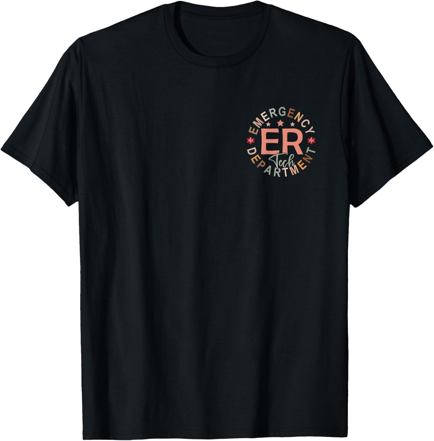 Funny Emergency Department Tech Emergency Room Tech Er Tech T-Shirt - T-Shirt | Black
