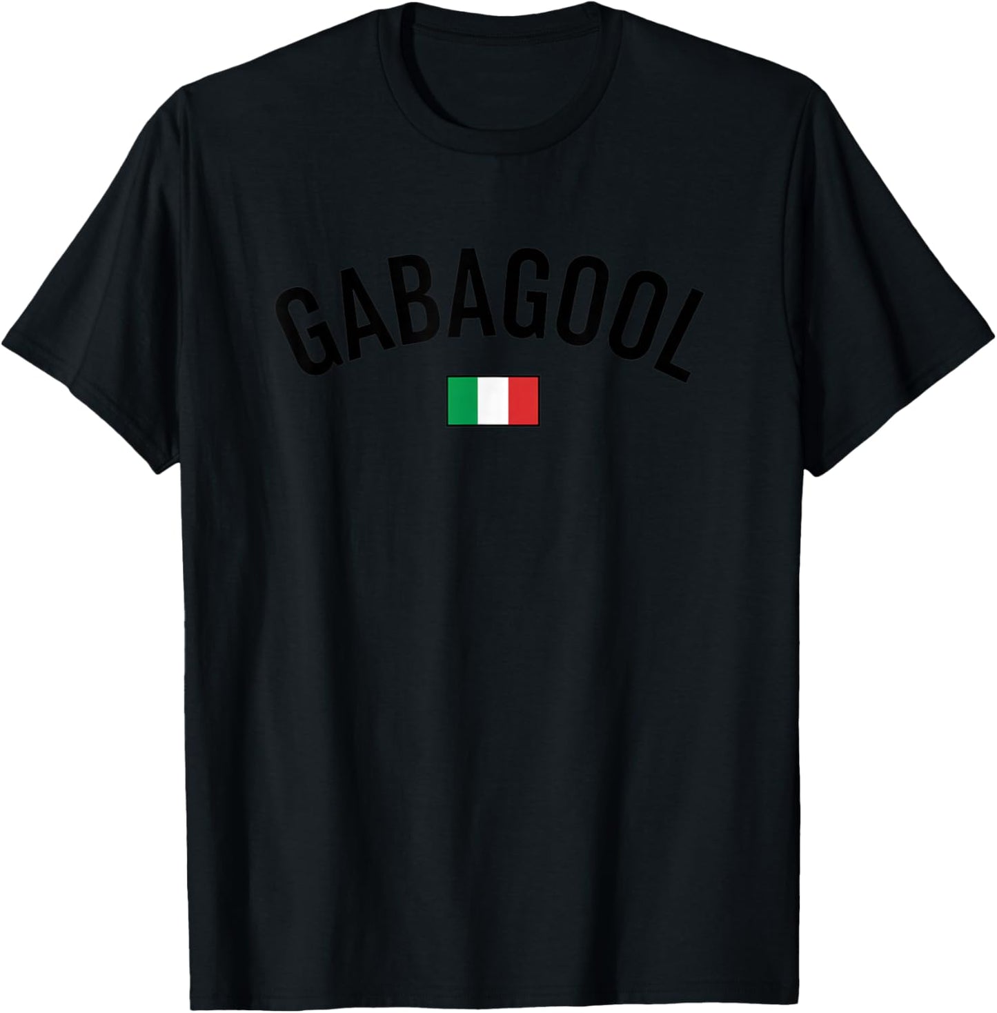 Gabagool Italian Flag Funny Mafia Style T-Shirt - T-Shirt | Black
