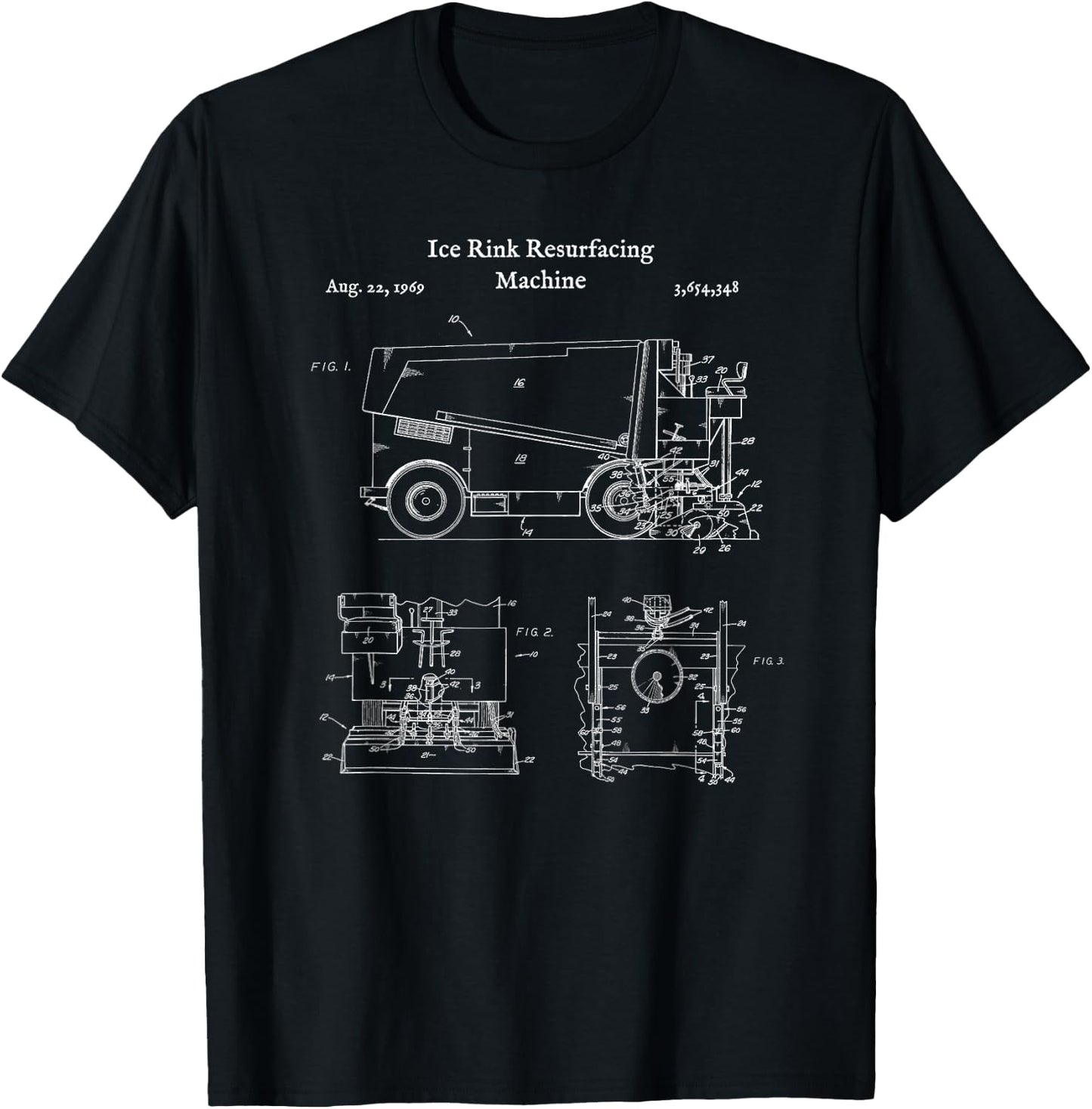 Hockey Ice Rink Resurfacing Machine Shirt - Skating T-Shirt - T-Shirt | Black
