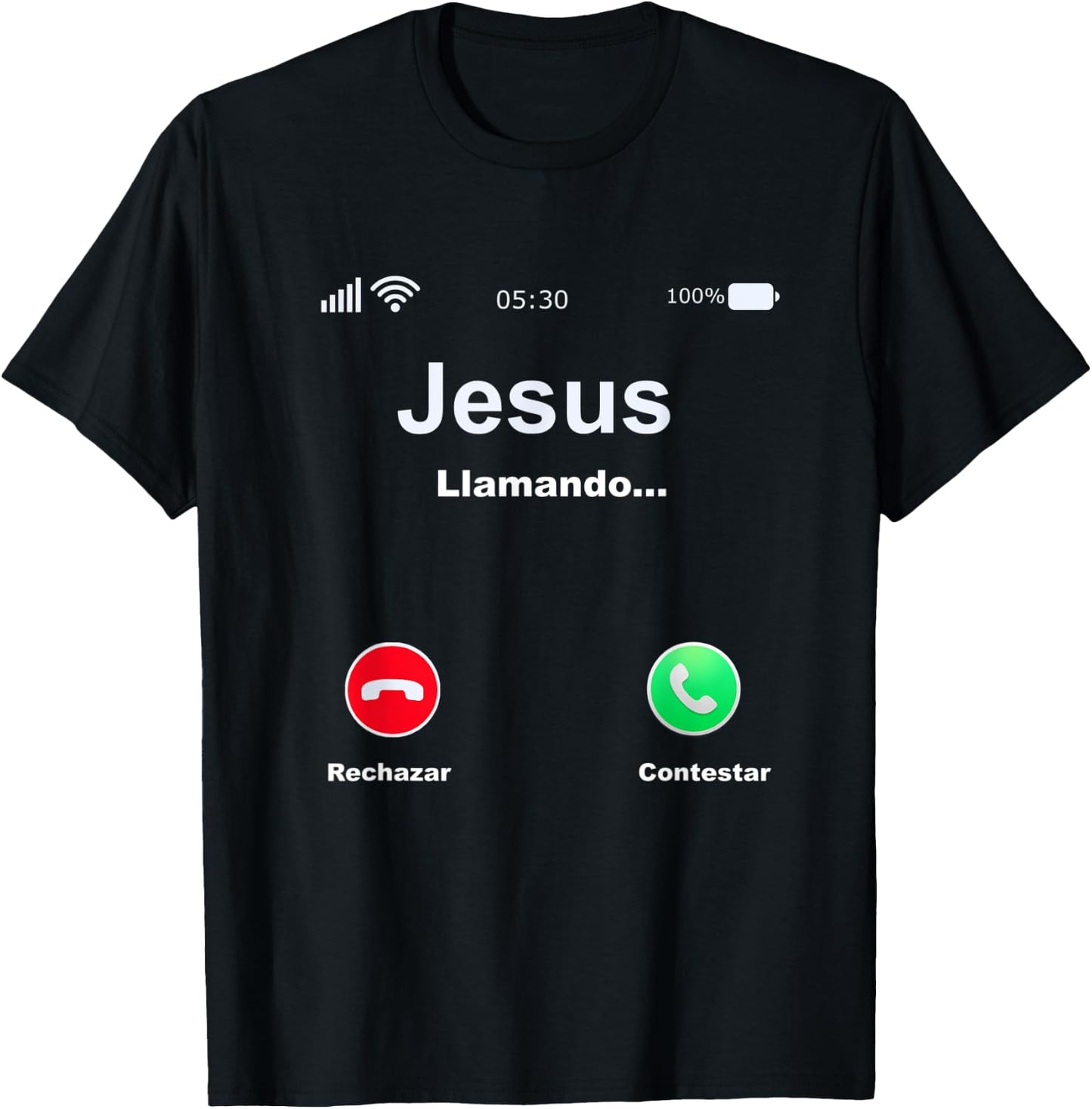Jesus Llamando T-Shirt - T-Shirt | Black