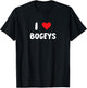 I Love Bogeys - Heart - Golf Golfer Golfing Bogey Course T-Shirt - T-Shirt | Black