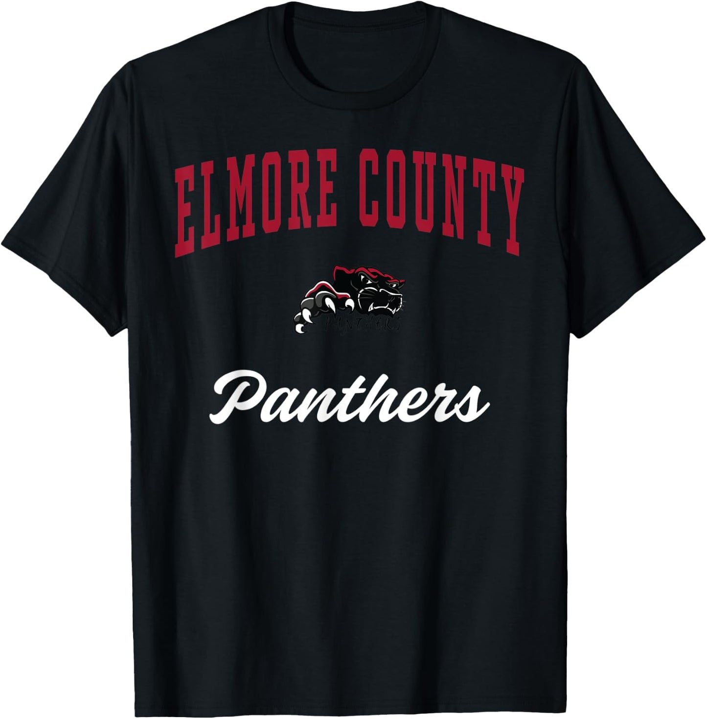 Elmore County High School Panthers C3 T-Shirt - T-Shirt | Black