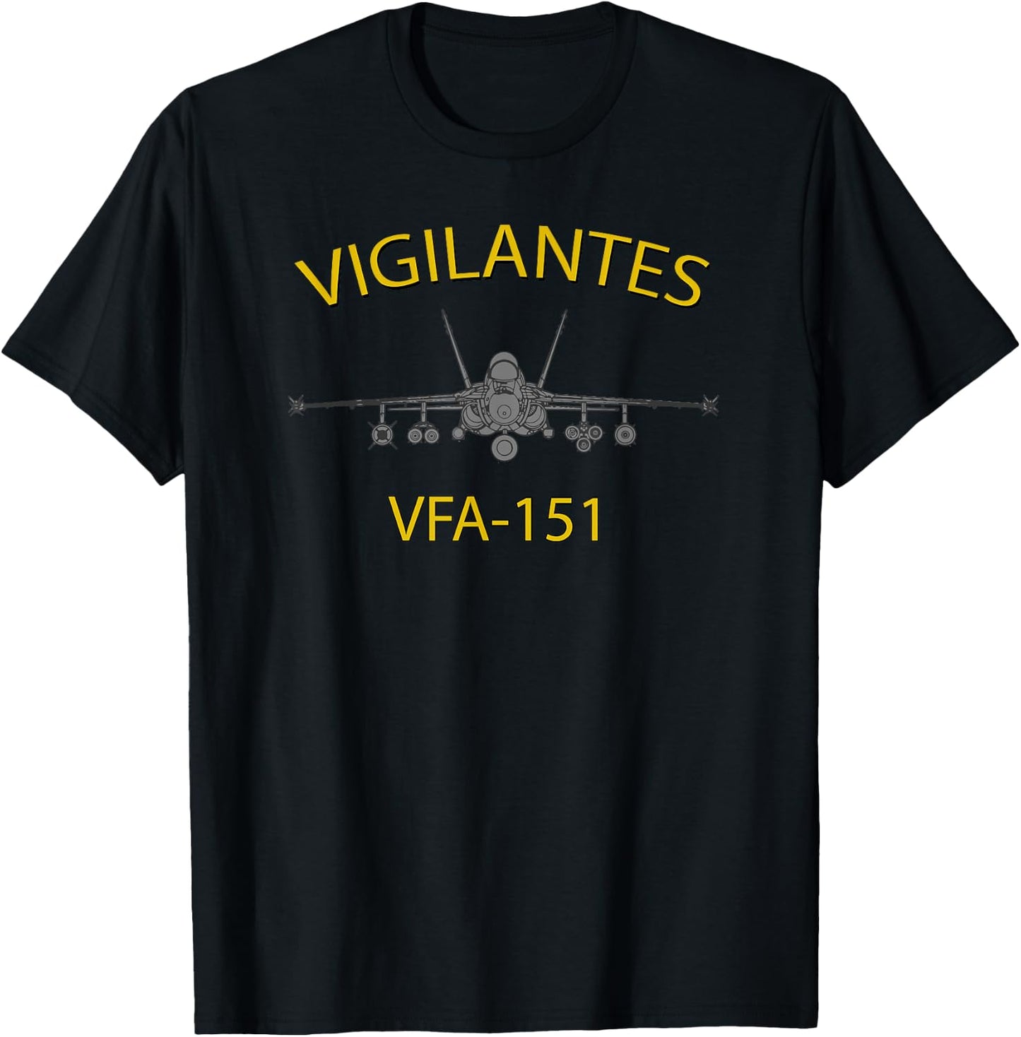 VFA-151 "Vigilantes" Squadron F-18 Super Hornet T-Shirt - T-Shirt | Black