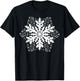 Christmas Mathematics Snowflake Math Teacher Student Pajamas T-Shirt - T-Shirt | Black