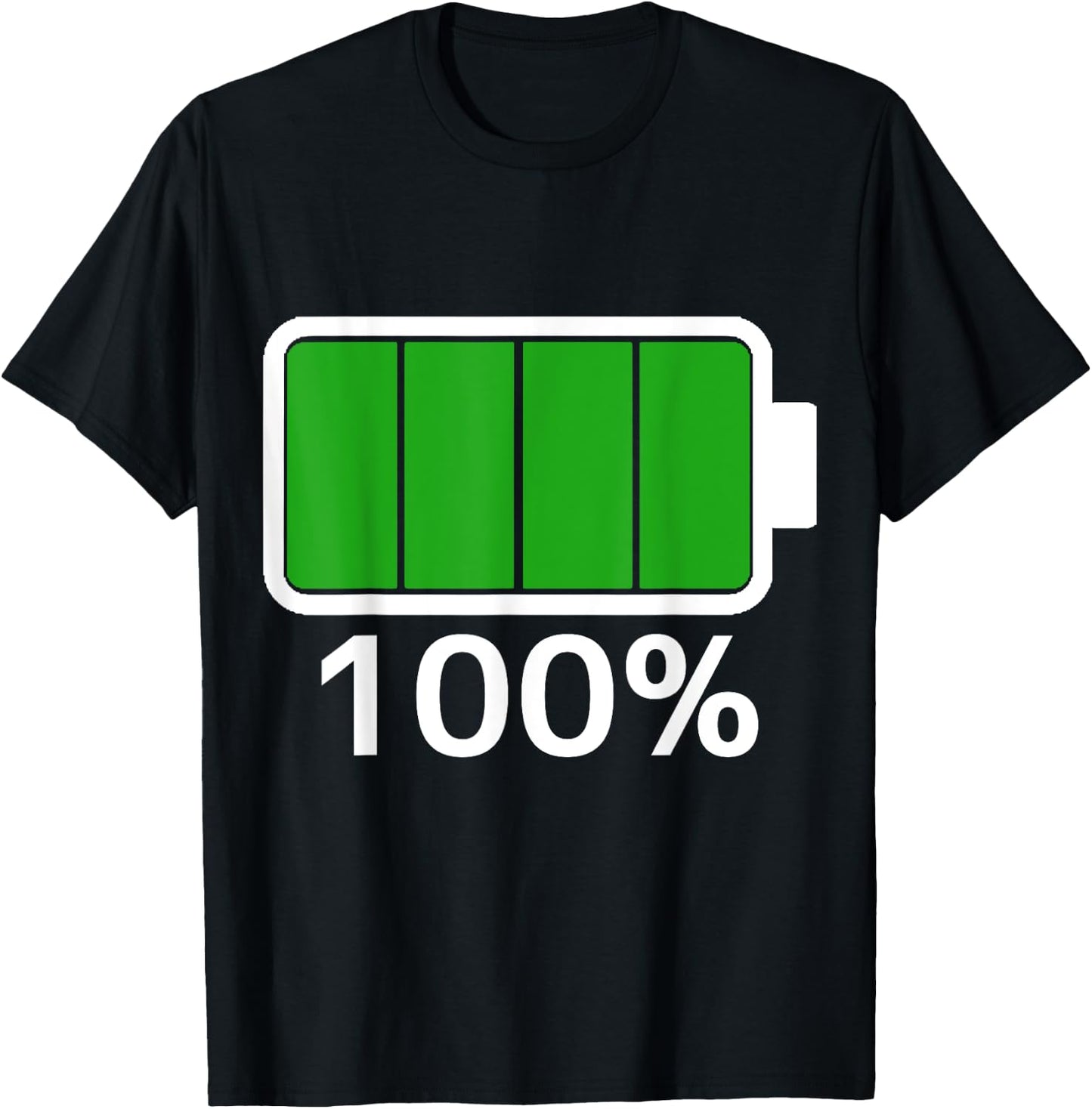 Battery 100% full energy Battery battery full T-Shirt - T-Shirt | Black