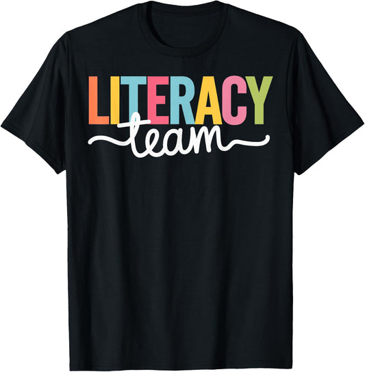 Literacy Team Teacher T-Shirt - T-Shirt | Black