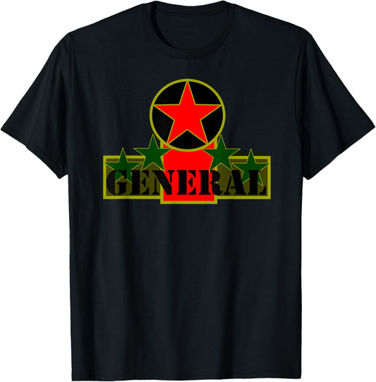 Five Stars General Rank Armed Forces Commander Classic T-Shirt - T-Shirt | Black